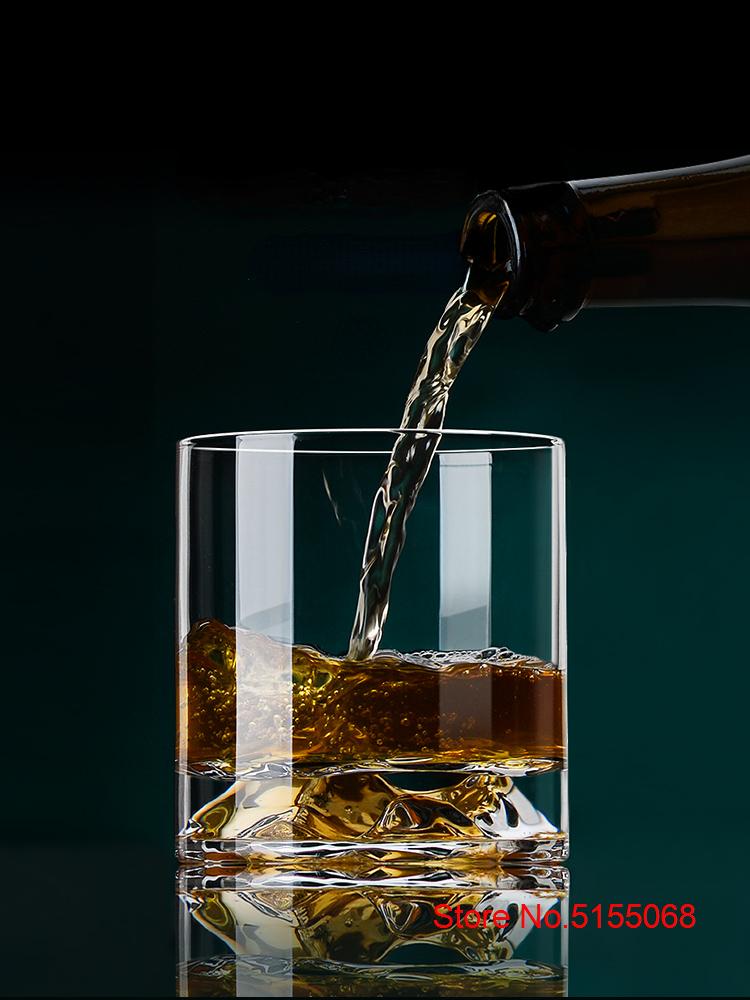 Bicchiere da Whisky Iceberg 3D Stile Giapponese Montagna di Ghiaccio Bicchiere Old Fashioned Bicchiere da Liquore Bicchiere da Whisky Montagna Sottobicchiere Gratuito