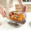 Tavă Filtru din Oțel Inoxidabil, Coș Rotund Reutilizabil cu Plasă, Prăjire Grătar, Strecurătoare de Bucătărie, Coș Filtru Apă Fructe Legume