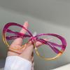 Cat Eye Glasses Women Fashion Candy Color Decor Eyewear Trendy Brand Design Blue Light Blocking Patchwork Optical Frames