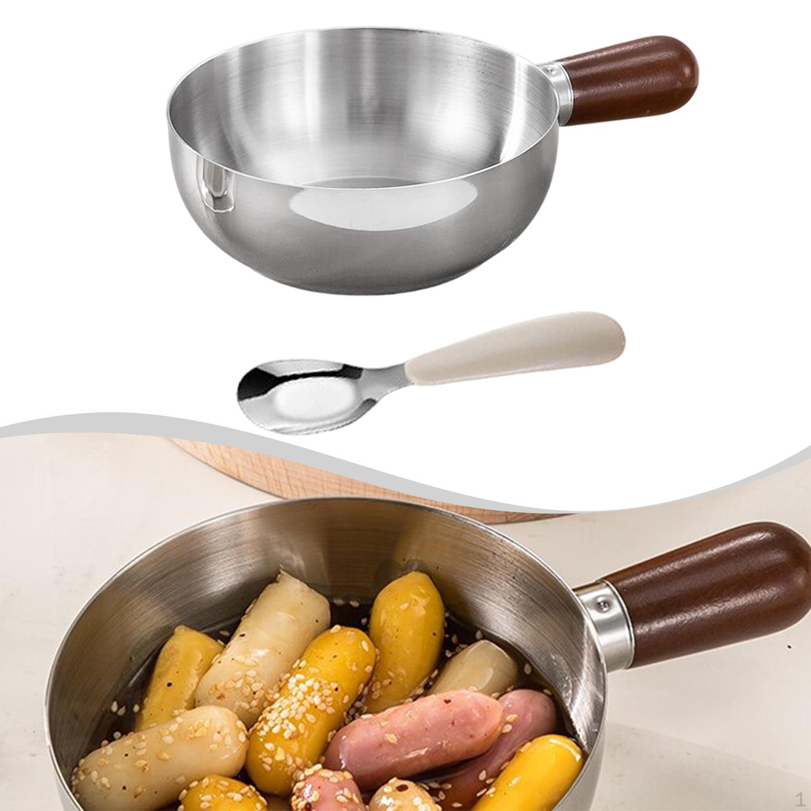 

Saucepan Small Milk Pot Multifunctional Portable Mixing Bowl Butter Warmer Cooking for