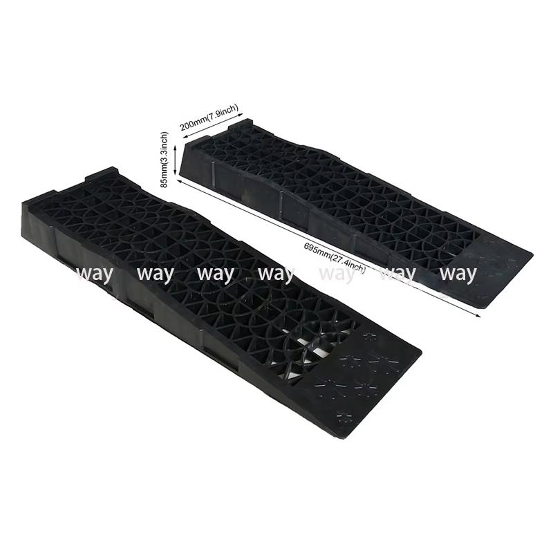 2pcs 5000KG Capacity Heavy Duty Car Ramps 70cm Plastic Portable Loading Access Ramps Lift Repair Maintenance Jack Lift Tool