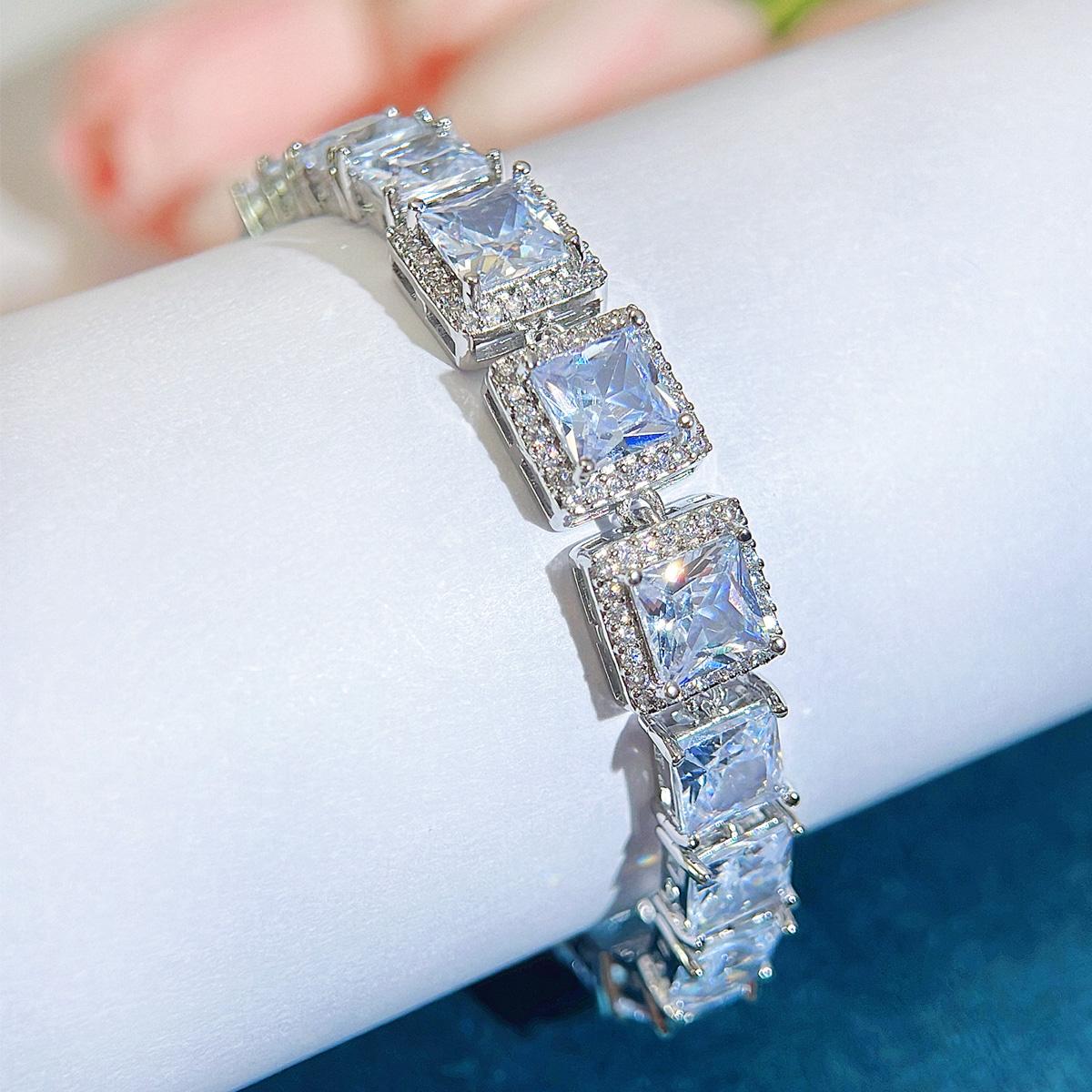 

WWJ легкий роскошный и элегантный золотой серебристый циркониевый теннисный браслет классический индивидуальный универсальный женская одежда и ювелирные изделия ювелирные изделия серебряный