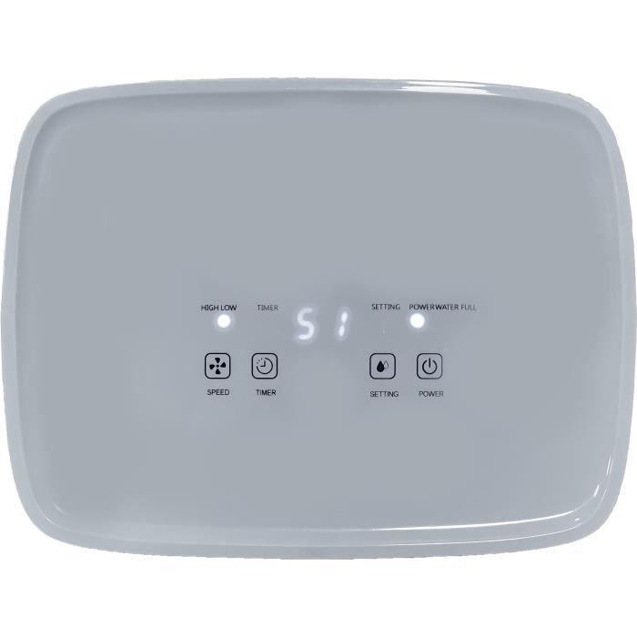 Saneo - déshumidificateur d'air - 10 l/jour - 20m2 – purificateur d'air - séchage du linge - drainage continu - silencieux - blanc