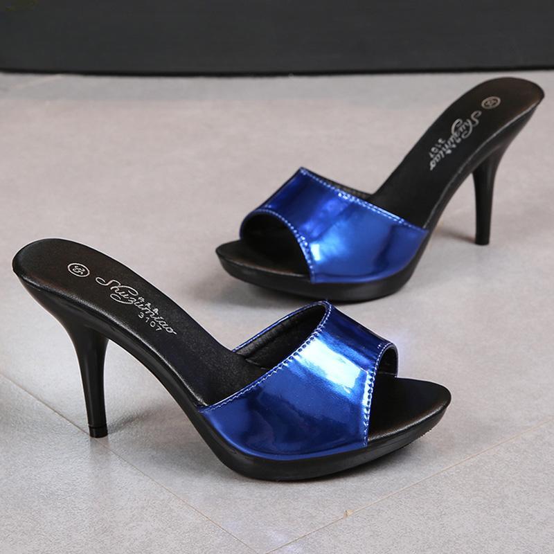 Sexy Tøffel Damesko Sommer Damesandaler Tøfler For Kvinner Stripperhæler Fest Plattform Stiletto Damesko