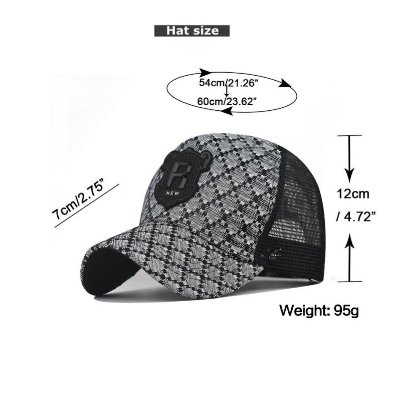 R Embroidery Baseball Casquatte Caps Hip Hop Bone Men Breathable Mesh Visor Hats Women Street Wear Trucker Cap Wholesale