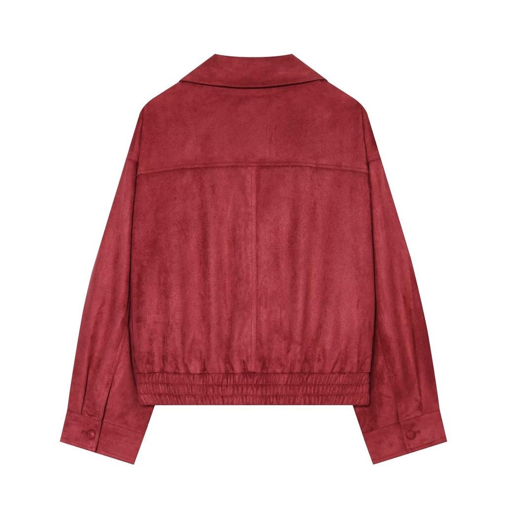 European and American style, new women's clothing, suede leather strap jacket 4341/783