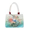 Ethnic Style Embroidery Canvas Bag Floral Embroidered Double Layered Lady Handbag Large Capacity Women Shoulder Bag Daily Use