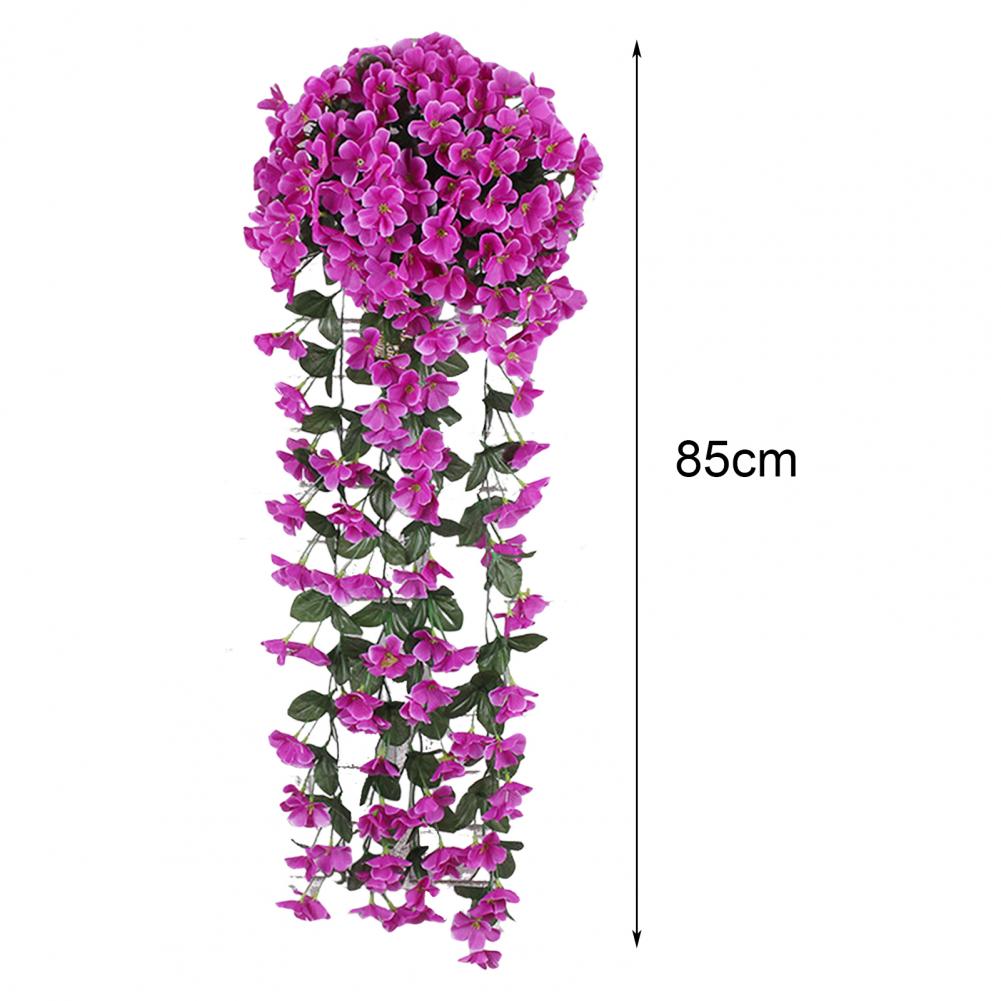 Faux Hanging Flowers with Soft Petals Realistic Faux Flowers Vibrant Artificial Hanging Flowers for Home Garden Yard Decoration