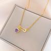 Necklace European and American Love Pin Necklace Female Personality Light Luxury Titanium Steel Collarbone Chain Wind Advanced Sense Niche