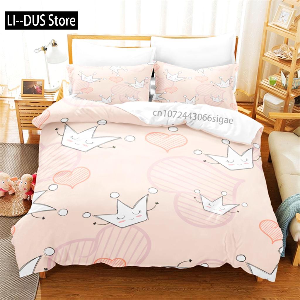 Love Pattern Bedding Set Duvet Cover Set 3d Bedding Digital Printing Queen Size Bedding Set Fashion Design