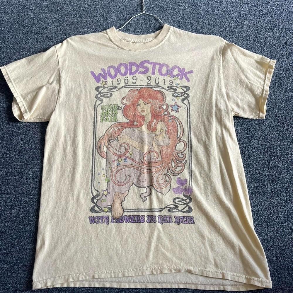 Редкий! Футболка Woodstock 1969 2019 Унисекс Концерт S - 5XL BO705 Унисекс Футболка XXXXL