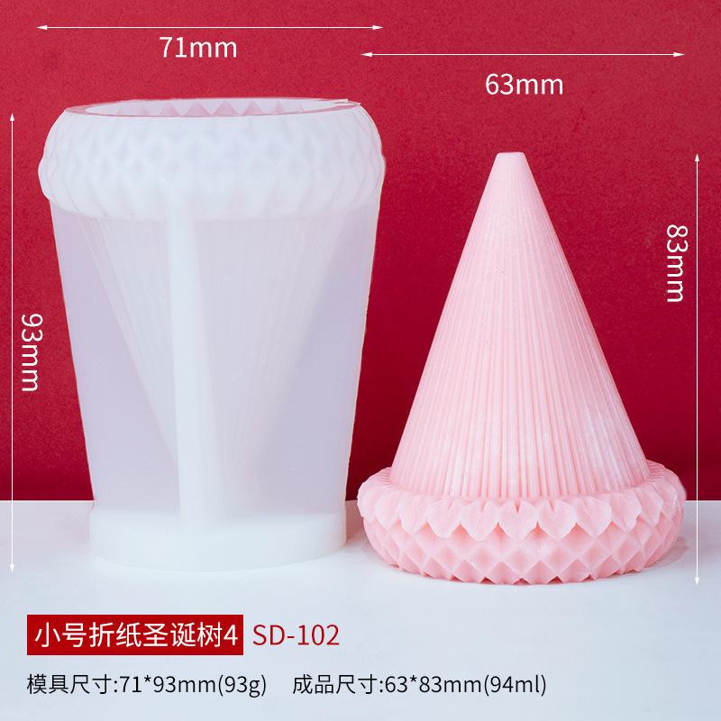 Christmas Tree Scented Candle Plaster Diffuser Stone DIY Craft Silicone Mold Set