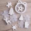 Christmas Series Pendant Silicone Mold DIY Christmas Tree Elk Snows Glove Casting Molds Plaster Resin Jewelry Crafts Making Kit