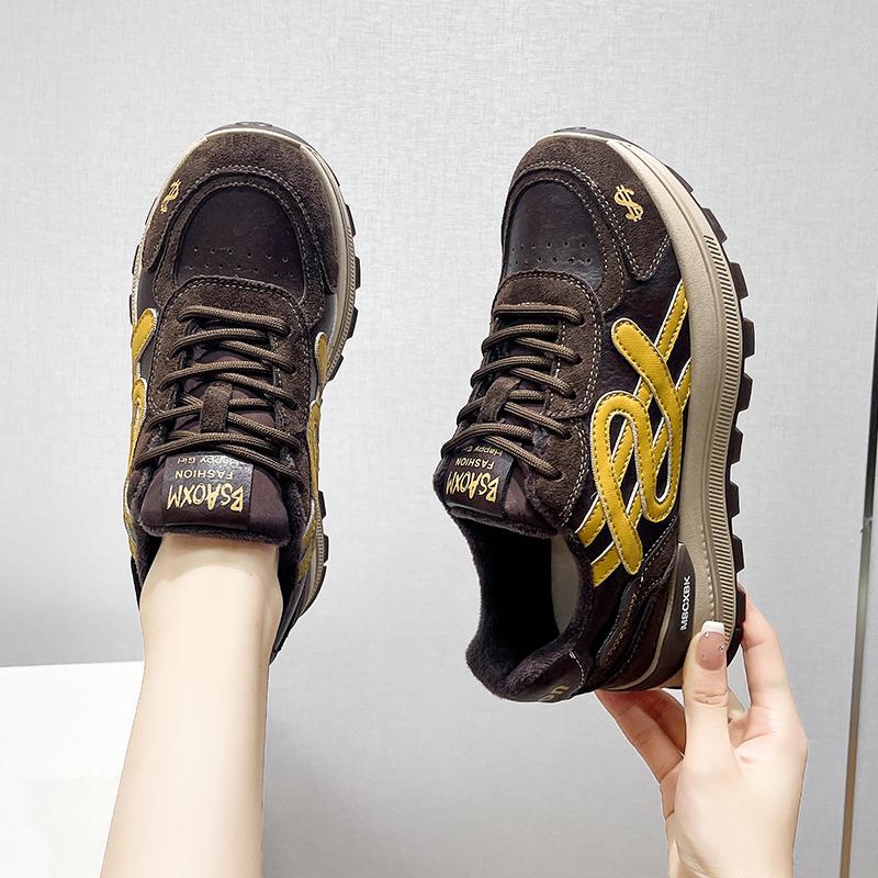 

Мода Женщины Повседневные Кроссовки Платформа Спортивная Обувь Бег Теннис Тренеры Скейт Плоские Простой Дизайн Кроссовки Мягкая Уличная Обувь Женская 35 коричневый