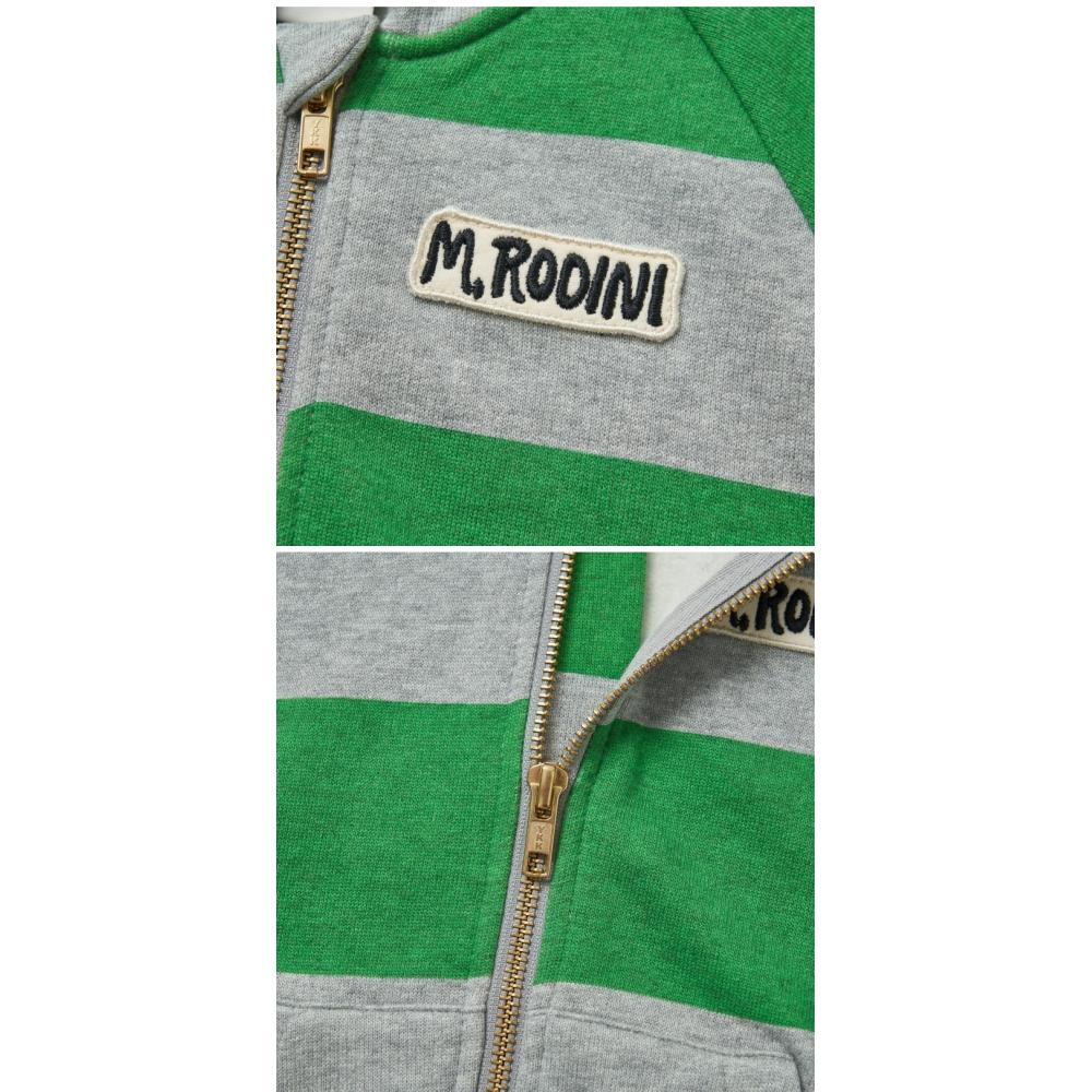 Mini Rodini 2372014375 Randig Zip Hoodie Randig Barn Hoodie Med Dragkedja