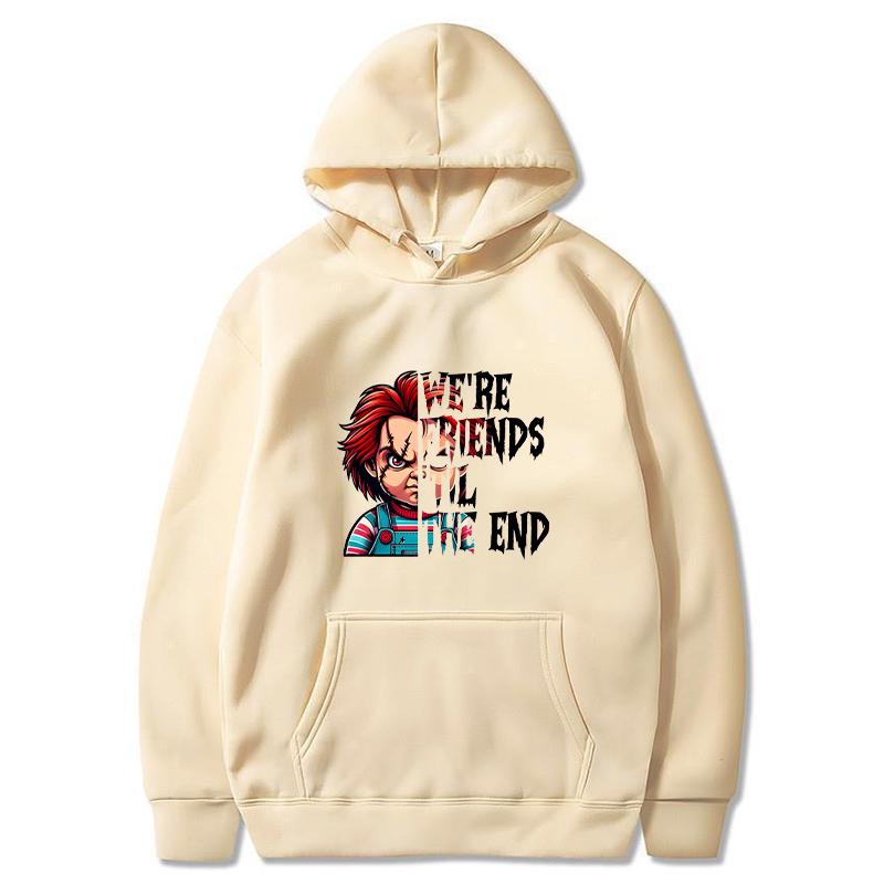 

We Are Fridens Til The EndHoodies Men Horror Printed Sweatshirts Women Casual Harajuku Streetwear Hooded Pullovers Sudaderas 3XL