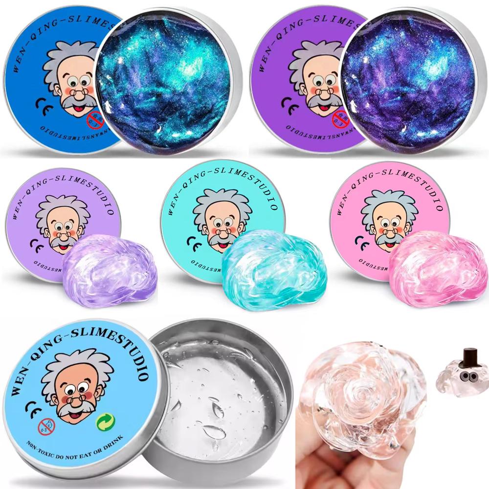 % Reusable Putty Liquid Crystal Bouncy Slime Toy Set Kid Safe Mud Stress Relief Toys Color Clay Handmade Diy Handgum Playdough