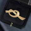 Mode Vintage Goldene Knoten Broschen Für Frauen Mädchen Chinesischer Knoten Revers Pins Bankett Party Kleidung Schmuck Zubehör Geschenk