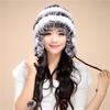 New Style Rex Rabbit Fur Earmuffs Hat Women's Winter Cold-proof Fashionable Fur Hat Women's Winter Thick Warm Lei Feng Hat