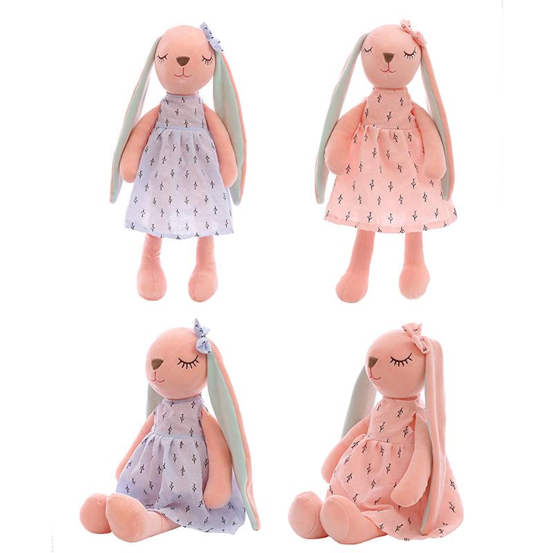 Kawaii Rabbit Plush Toys Cartoon Long Ear Bunny Doll for Children Soft Plush Stuffed Animal Appease Sleeping Toy Home Decoration