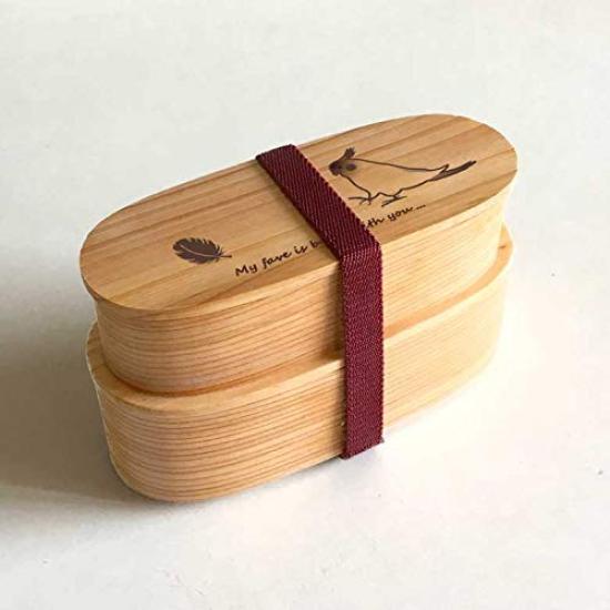 

Fave Cockatiel Slim Two Tier Nesting Bento Bento Box Natural Wood Wappa Wooden Original Bird Parakeet Parrot Lutino Animal