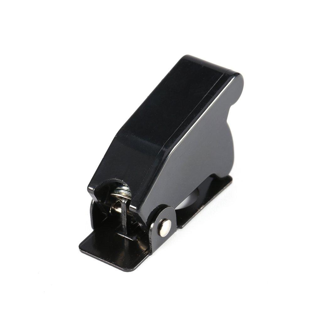 5PCS Safety Switch Cover Car Truck Automotive Toggle Rocker Switch Guard Plastic Shell Metal Spring Safety Switch Cover 12mm Mounting Dimensions