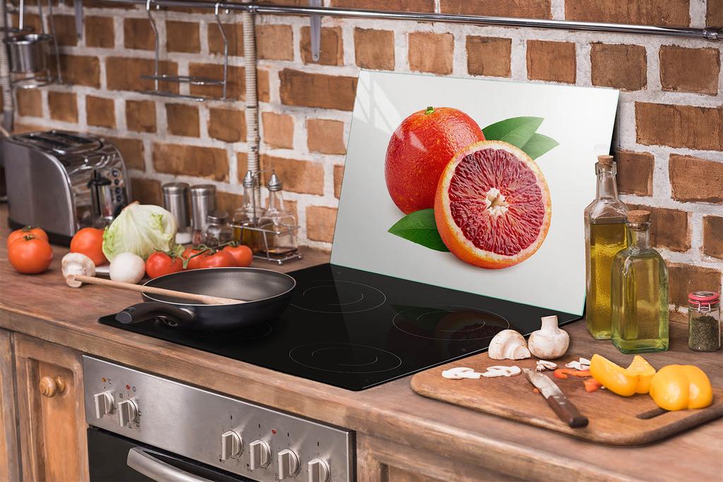 SZKLANA PŁYTA OCHRONNA NA KUCHENKĘ 70x52 GREJPFRUT