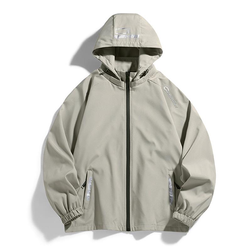 Podzimní bunda pánská odnímatelná s kapucí, větruodolná, ležérní, trendy, všestranná volná bunda pro mládež