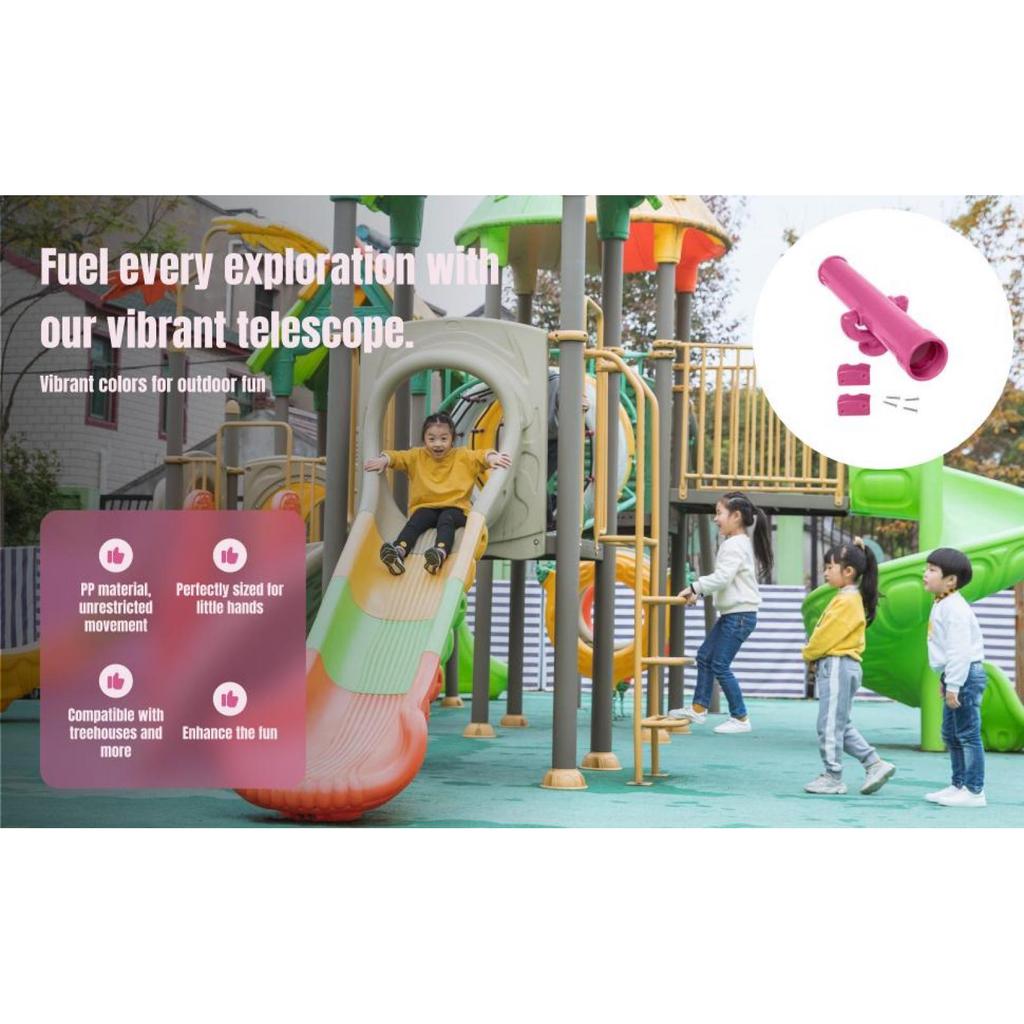 Kids Playground Toy Telescope Outdoor Swing Set Creative Pirate Playset for
