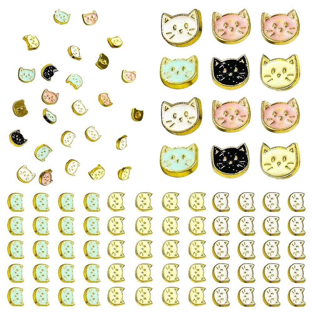 

20pcs Cat Shape Doll Buckle Mini Ultra-small Buckle Mini Buttons DIY Doll Clothes Accessories