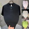 Men'S Versatile Design Short-Sleeved T-Shirt Top Round Neck Pullover Simple Fashion Half-Sleeved Shirt