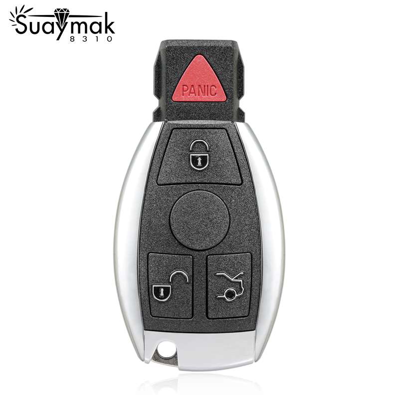 

Ключ от автомобиля Mercedes Benz Auto 315 МГц/433,9 МГц, 4 кнопки, подходит для оригинального NEC и BGA типа 2000+ 4BT 433MHz чёрный