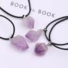 Irregular Amethyst Healing Natural Gemstone Necklace Irregularity Crystal Silver Chain Necklace Charms Pendant Necklace