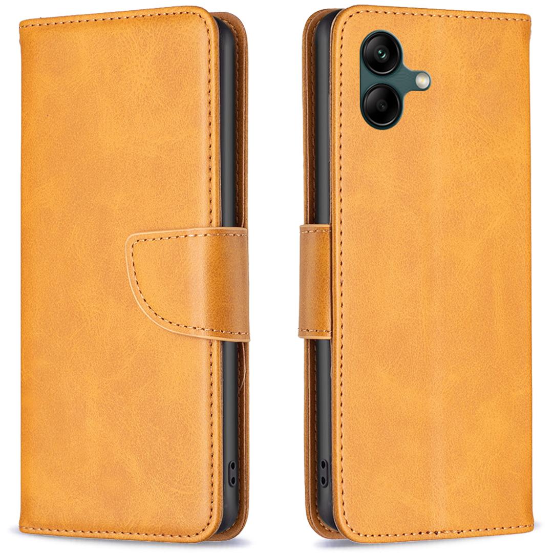 

For Samsung Galaxy A06 4G Case Wallet Stand Folio Flip PU Leather Phone Cover Yellow