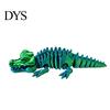 Flexible Body Reptile Toy 3D Printed Articulated Crocodile Toy, Figure, Animal Fidget for Desktop Display Stress Relief, Portable Movable Joints Model