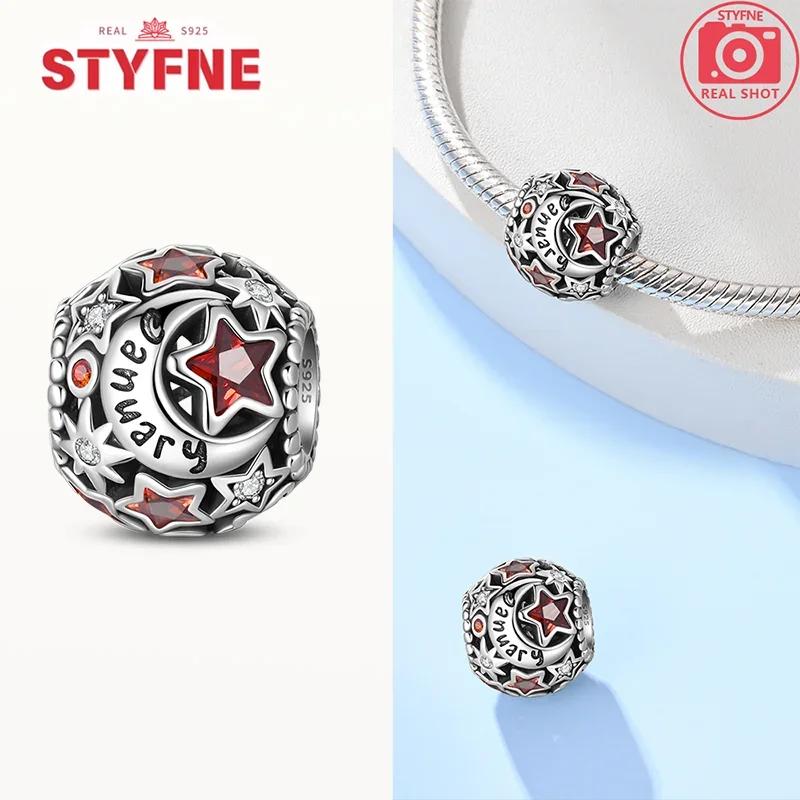 Authentic Purple Star Shape Zircon Moon Green Round Twelvemonth Copper Charm Bead Charms Bead Charms Compatible With Bracelets Women Jewellery Diy Gif