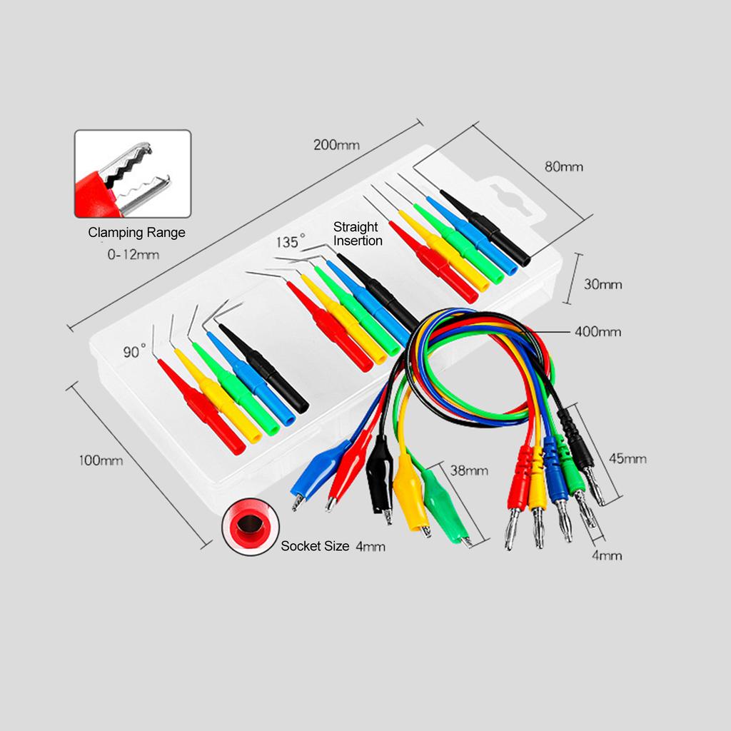 Herramienta de Inspección de Cableado de Automóvil Cable de Prueba Juego Completo de Pruebas de Circuitos Automotrices 25 Piezas Ajuste