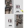Bed/Bath Pocket Door Lock, Satin Nickel Contemporary Privacy Square Pocket Door Hardware, Sliding Pocket Door Latch
