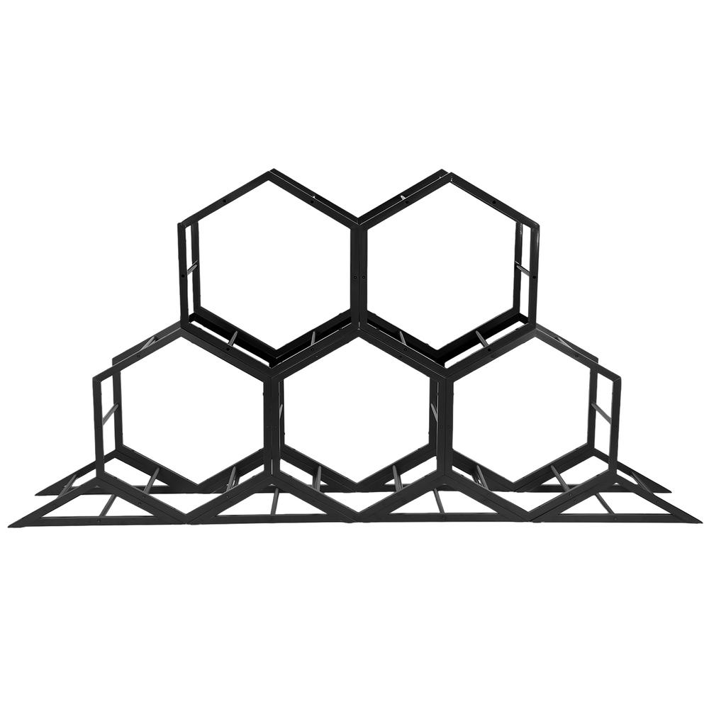 Adjustable Wall Mount Tire Rack for Garage Heavy Duty Triangle Hexagon Small Tire Display Rack for Exhibition Shop Trade Show