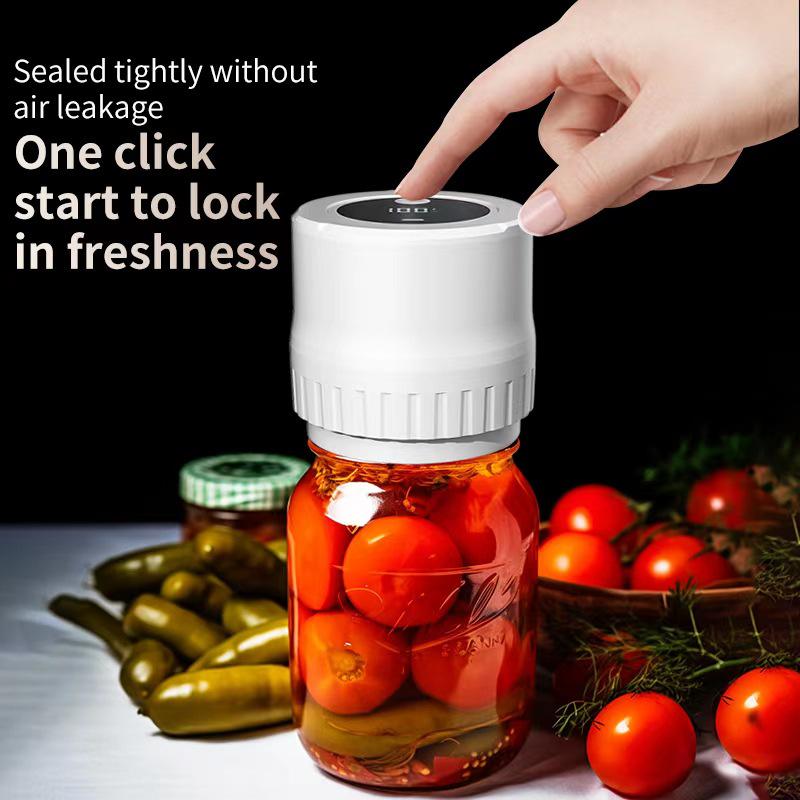 

Портативный вакуумный упаковщик для банок Мейсона: Автоматическая остановка Электрическая машина для сохранения свежести