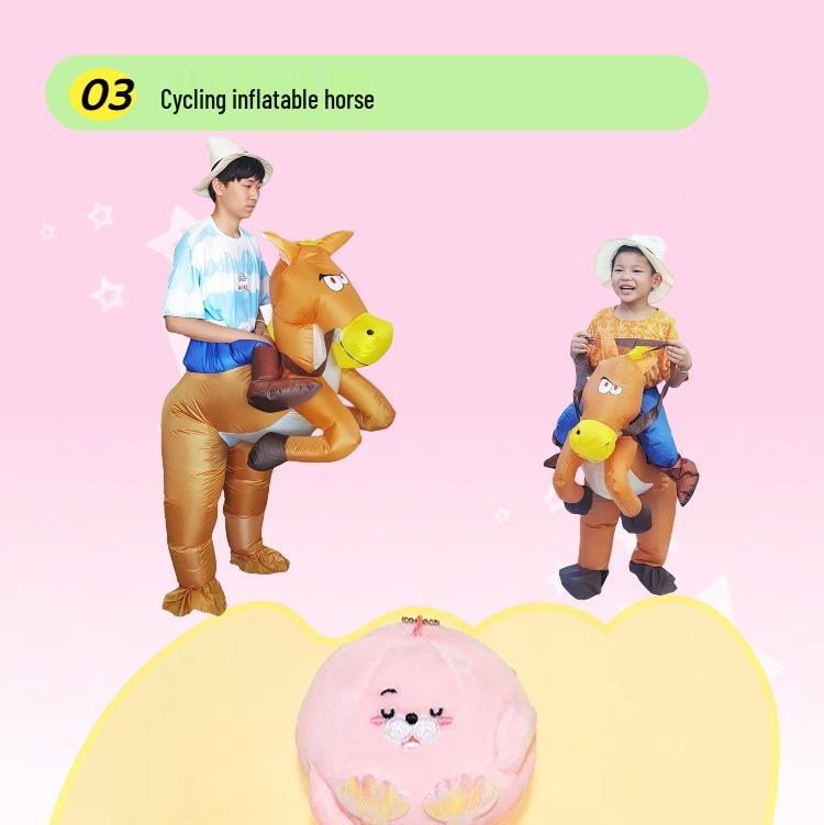 Funny Animal Inflatable Jazz Horse Costume for Halloween and Cartoons