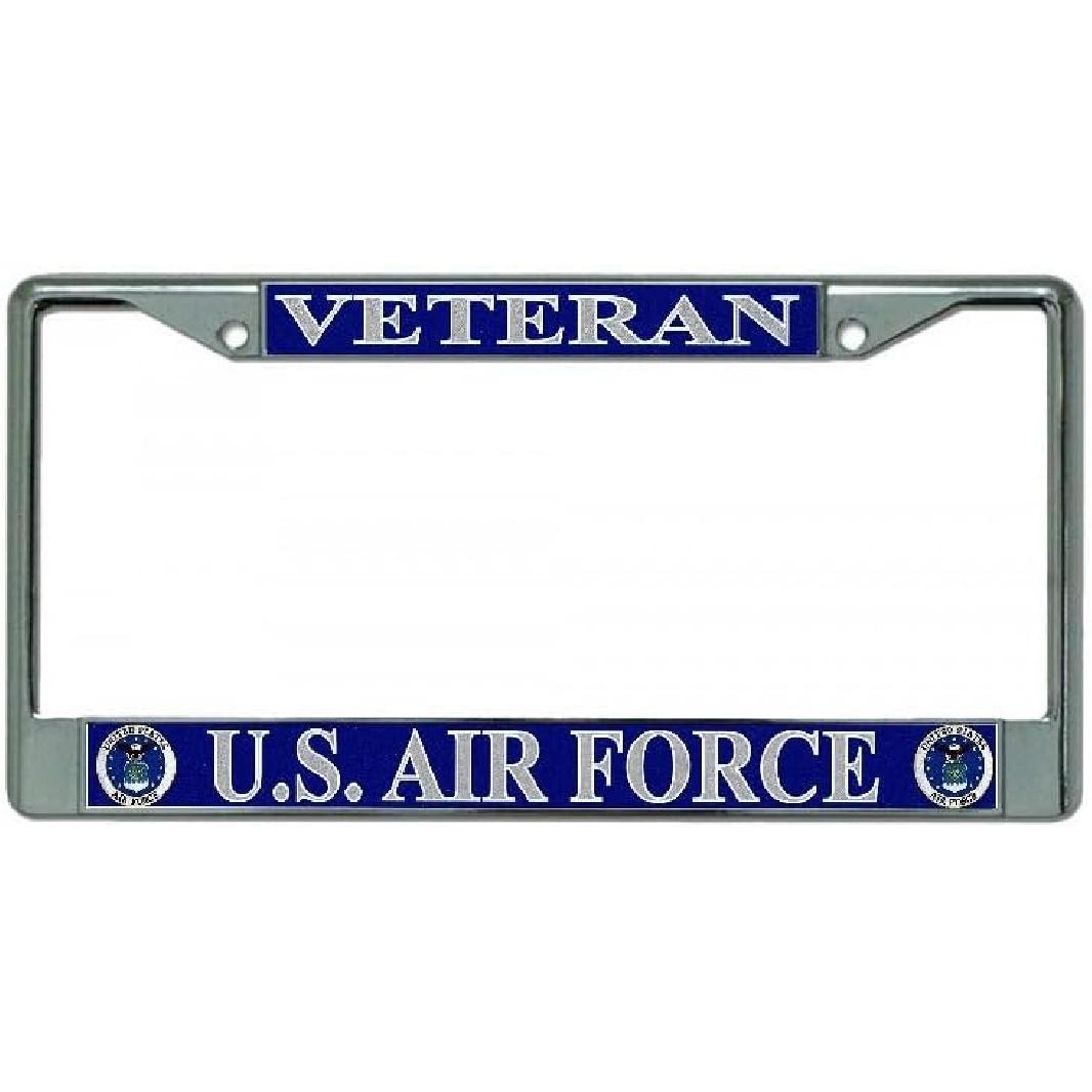 НАС. Хромированная рамка для номерного знака ветерана ВВС