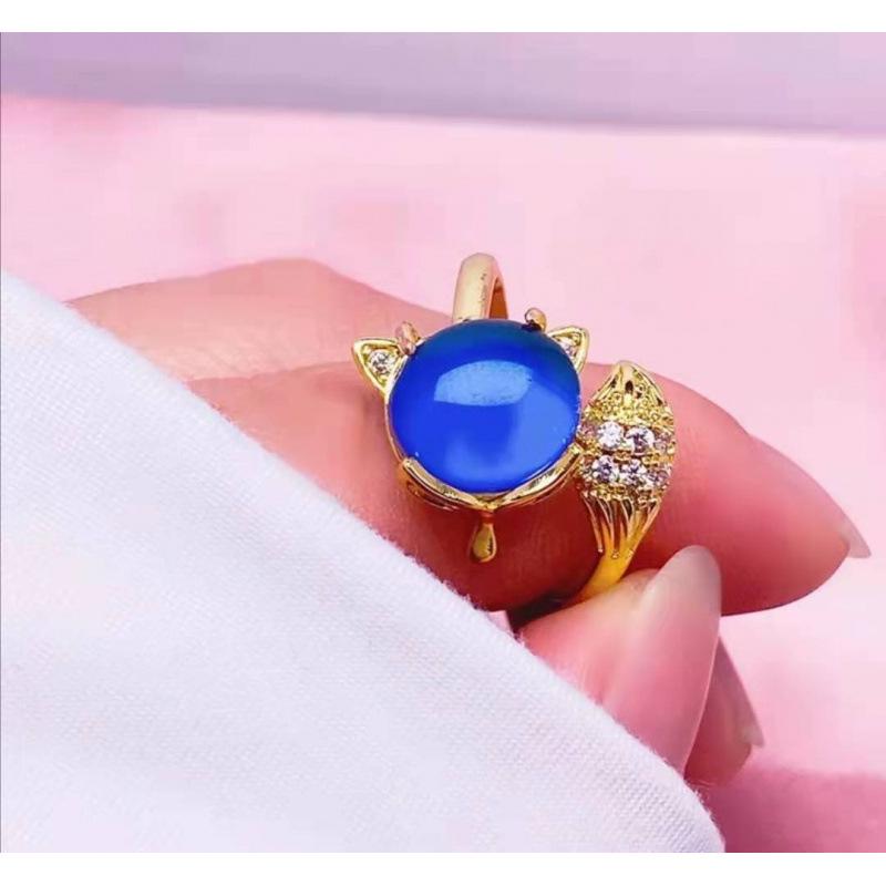 

Women s Temperature-Sensitive Color-Changing Fox Ring - Non-Fading, Elegant Jewelry Ideal for Valentine s Day or Friendship Gift Adjustable size