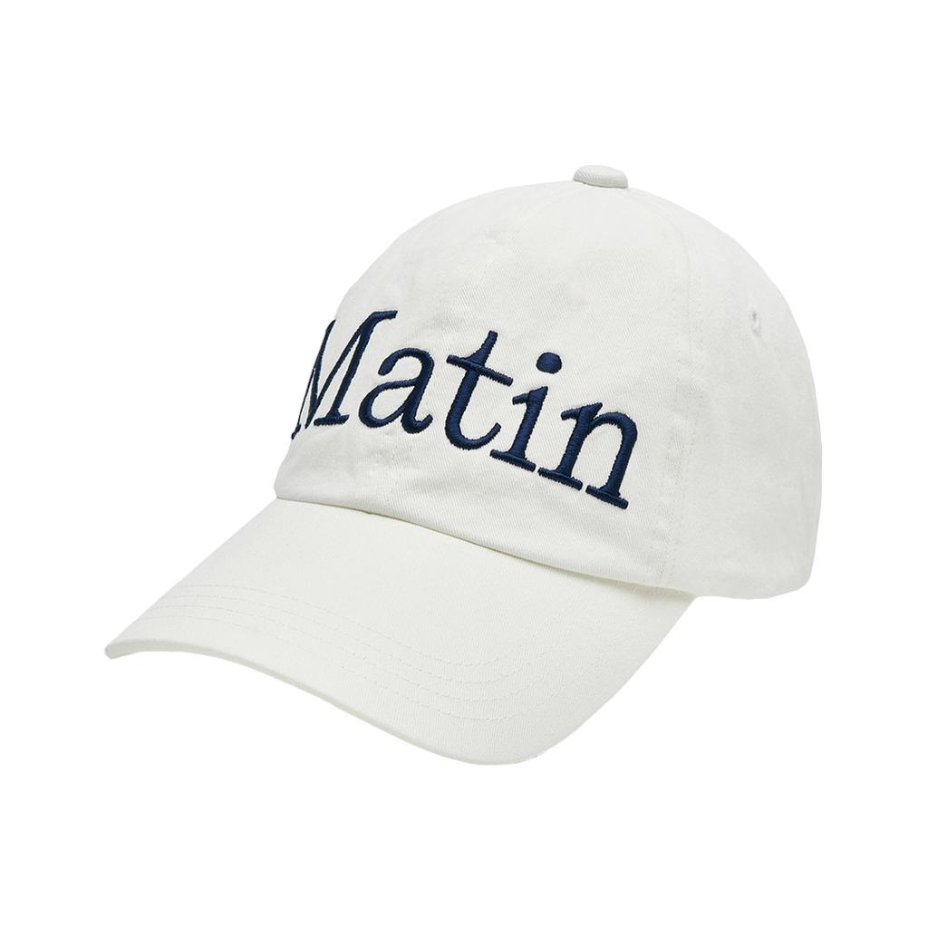 Matin Kim Matin Logo Stitch Ball Cap In White