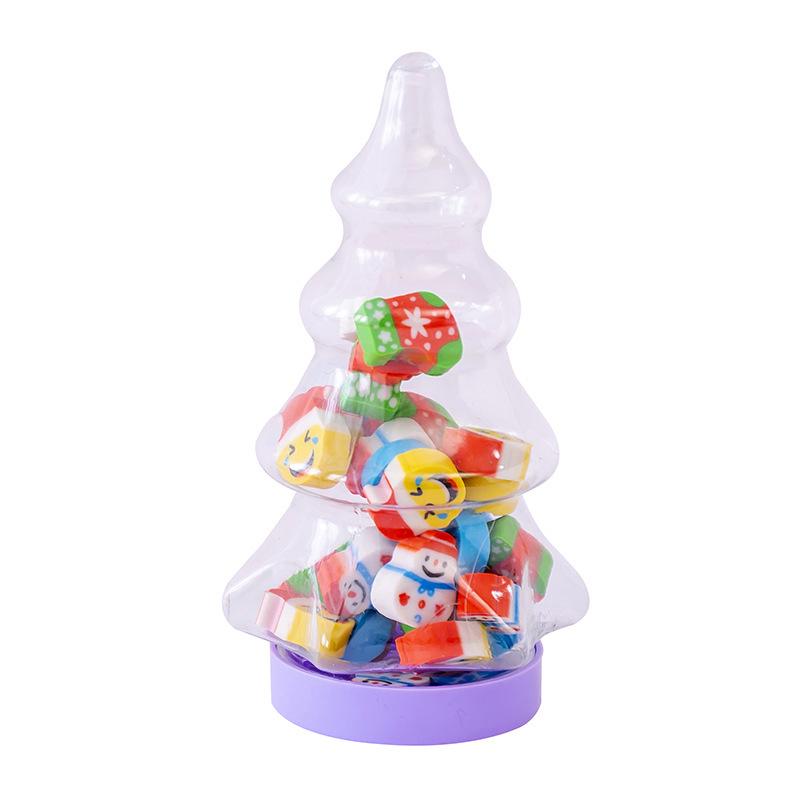 Christmas Tree Cartoon Eraser Set - Cute Children s Stationery Gift Christmas Tree