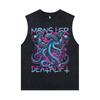 European And American High Street Retro Washed Old Rock Sweat Vest Couple Casual Direct Injection Printing Sleeveless T-Shirt Men