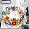 1PC Anpanman Print Flannel Blanket, High quality All Seasons, Home Decor, Warmth and Comfort, Perfect for Christmas Gifts