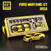 1/42 Scale 2018 Ford Mustang GT Alloy Toy Car Model Racing Alloy Assembly Series Sports Cars Fitting Styles