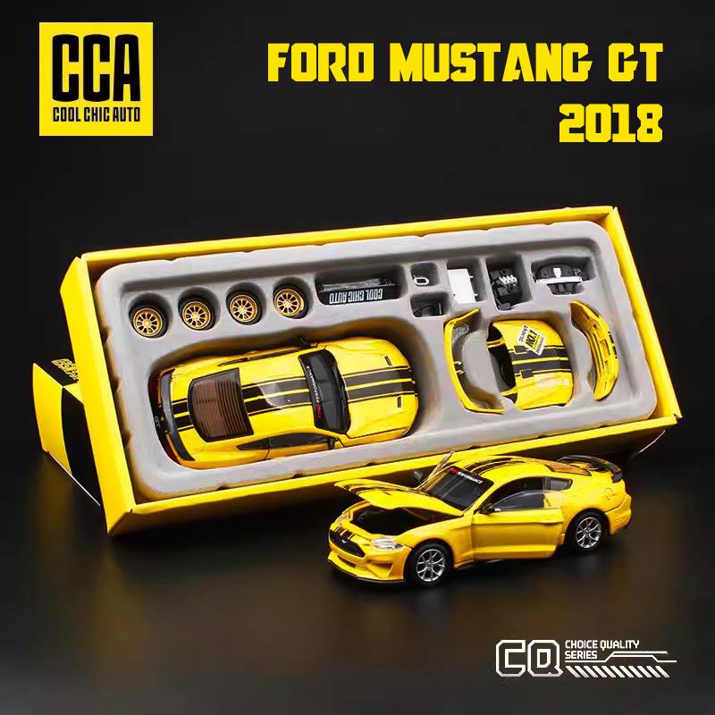 1/42 Scale 2018 Ford Mustang GT Alloy Toy Car Model Racing Alloy Assembly Series Sports Cars Fitting Styles