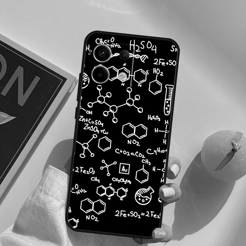Wissenschaft Chemie Koffein Hülle Für Xiaomi Redmi Note 13 Pro 9 10 11 12 14 Pro 10S 11S 12S Redmi 14C 13C 10C 12C Hülle